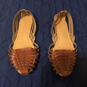 J crew brown leather sandals